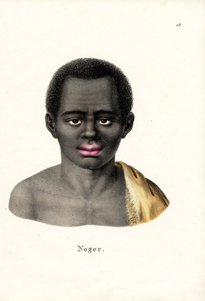 Zwarte man, 1824 door Karl Joseph Brodtmann